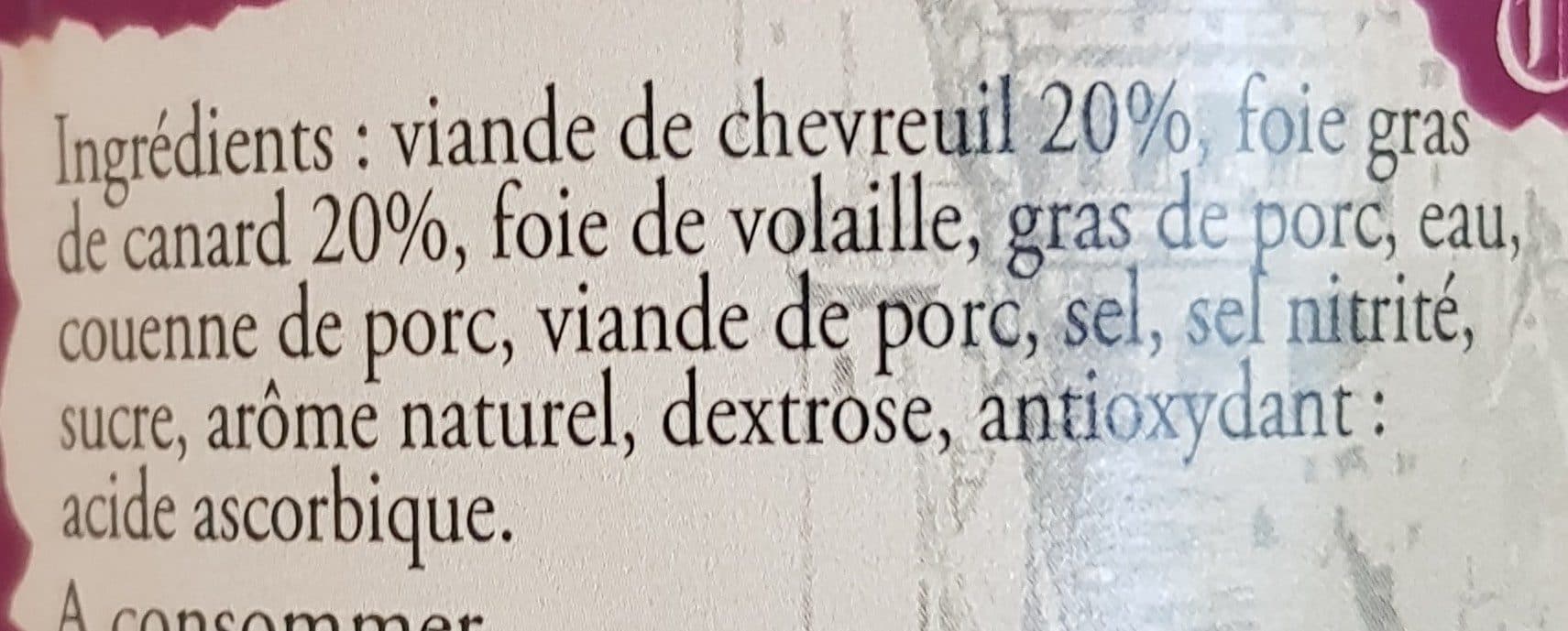 Comte de la Seynie Terrine de Chevreuil au Foie Gras packshot