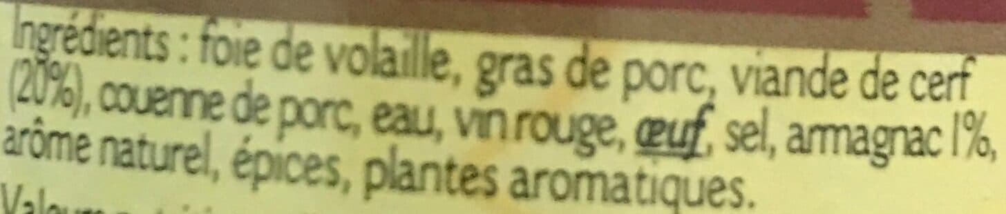 Délices d'Avent Terrine de Cerf à l'Armagnac packshot