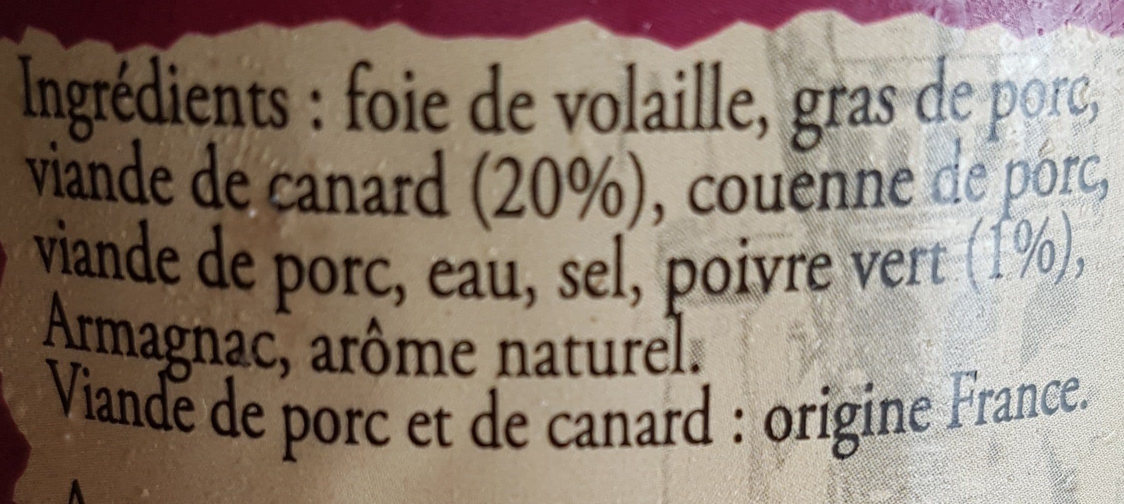 Comte De La Seynie Terrine De Canard Au Poivre Vert packshot
