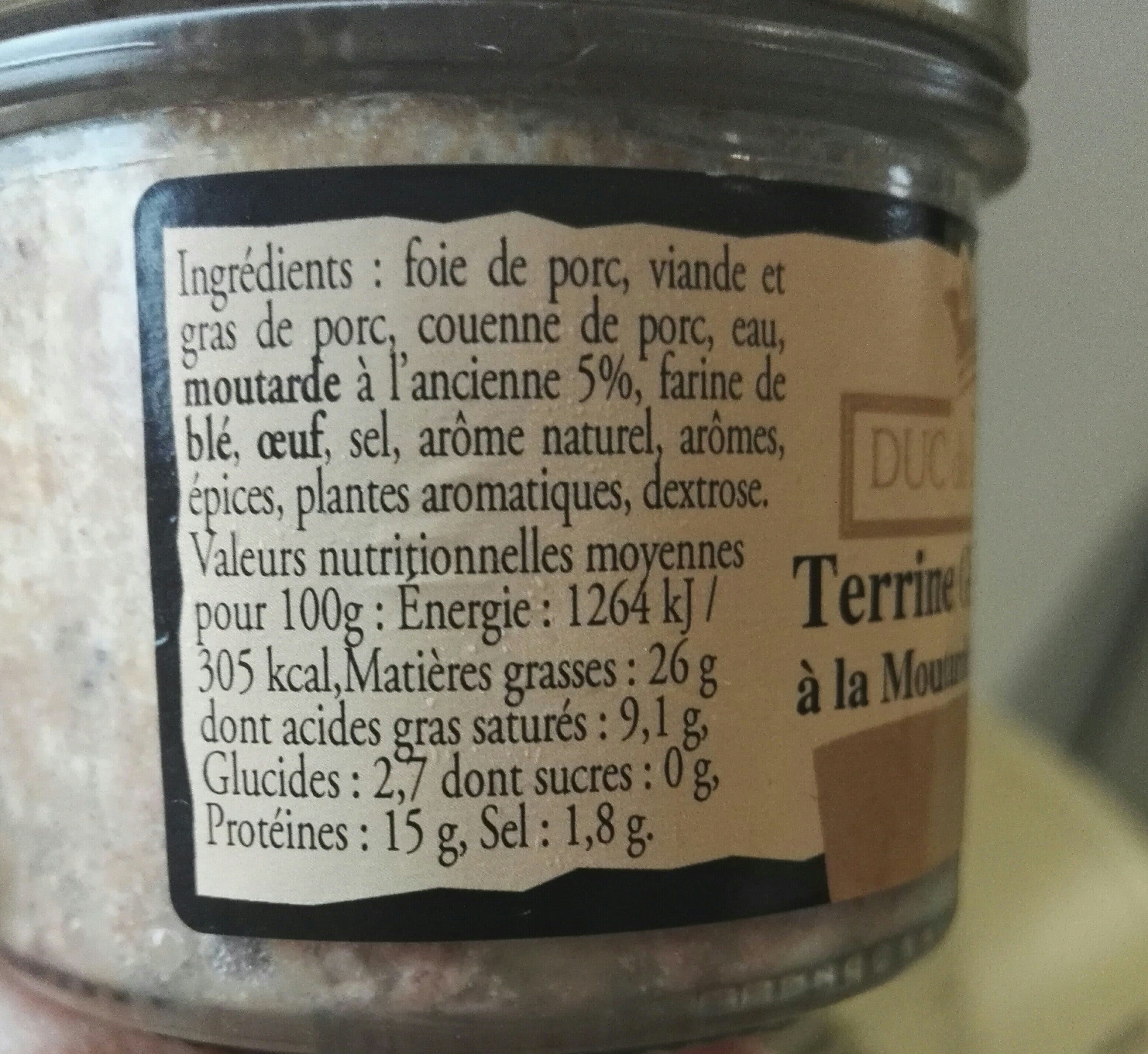 Duc de Pressac Terrine gourmande à la moutarde à l'ancienne packshot