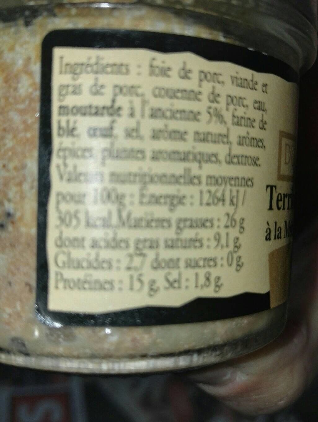 Duc de Pressac Terrine gourmande à la moutarde à l'ancienne packshot