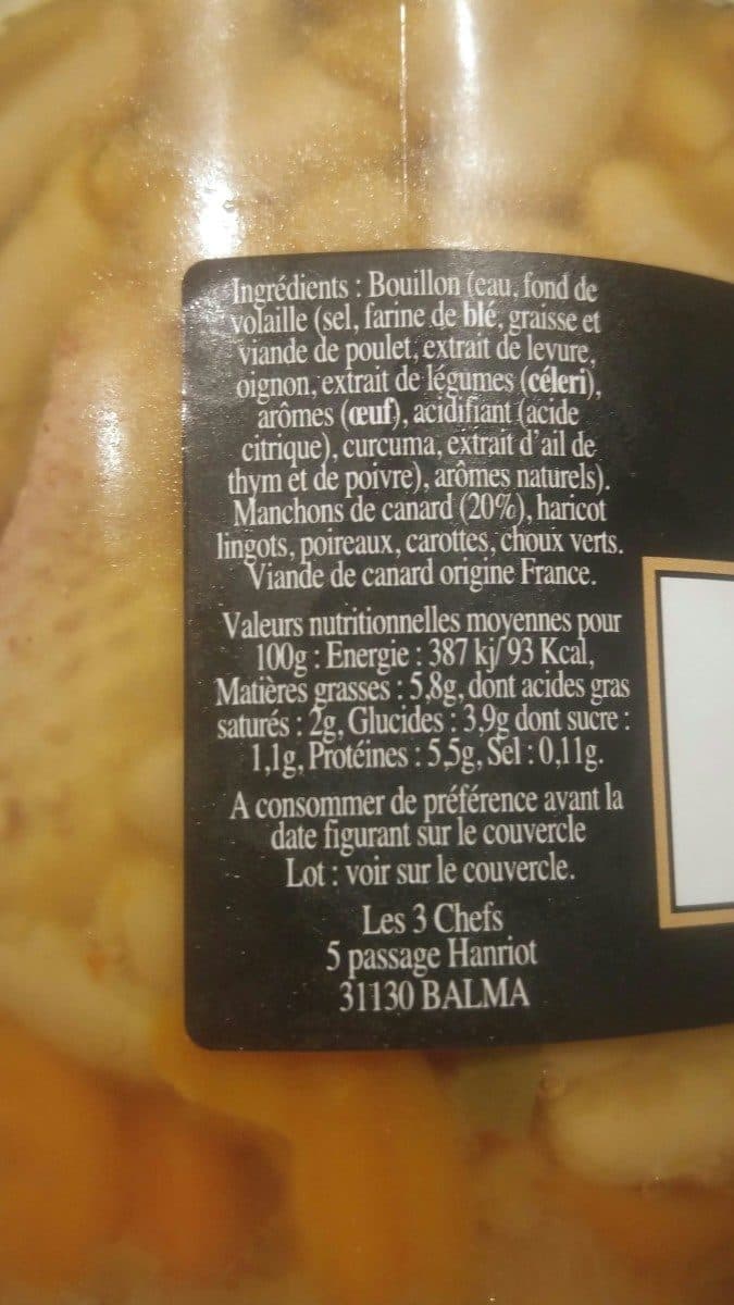 Les Trois Chefs Carbure aux manchaons de canard packshot