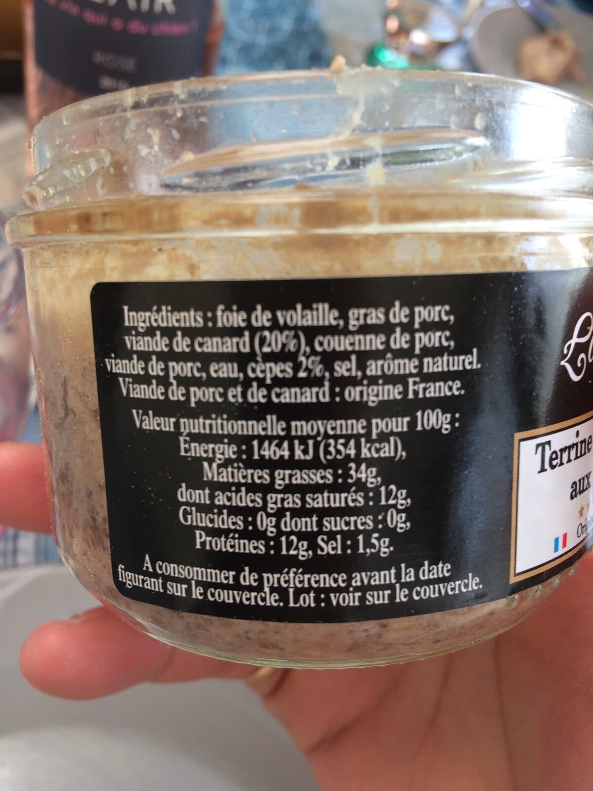 Open Food Facts Terrine de canard aux cèpes packshot