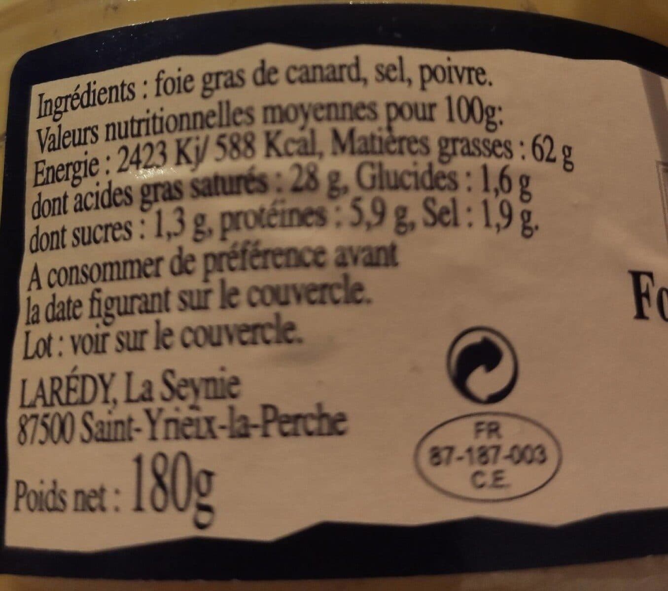 Duc de Pressac Fois gras de canard entier du sud ouest packshot