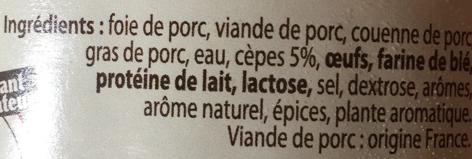 Open Food Facts Terrine du Limousin aux Cèpes packshot