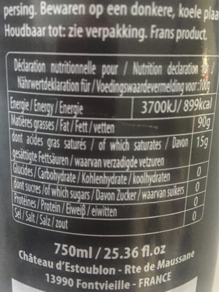 Open Food Facts Huile d'olive Aop Baux de Provence packshot