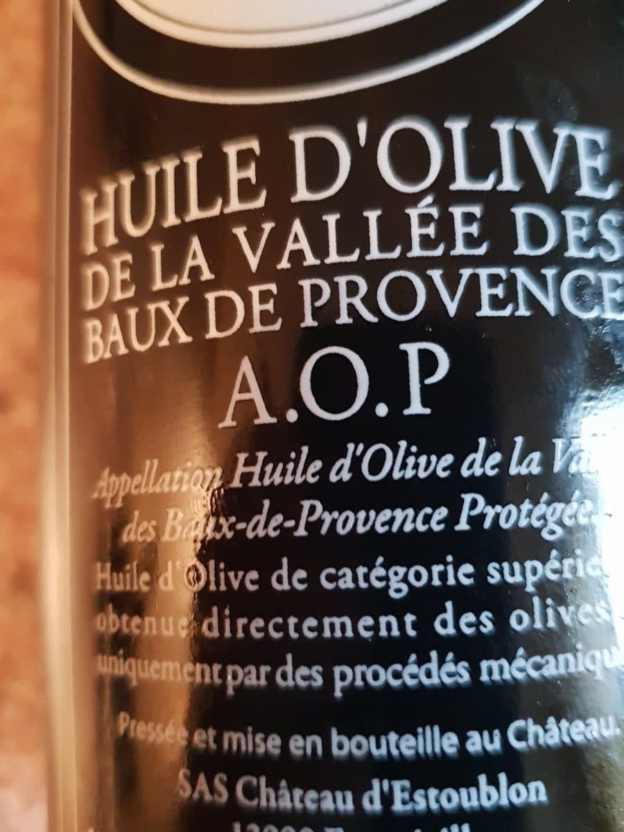 Open Food Facts Huile D'olive De La Vallée Des Baux-de-provence Aop packshot