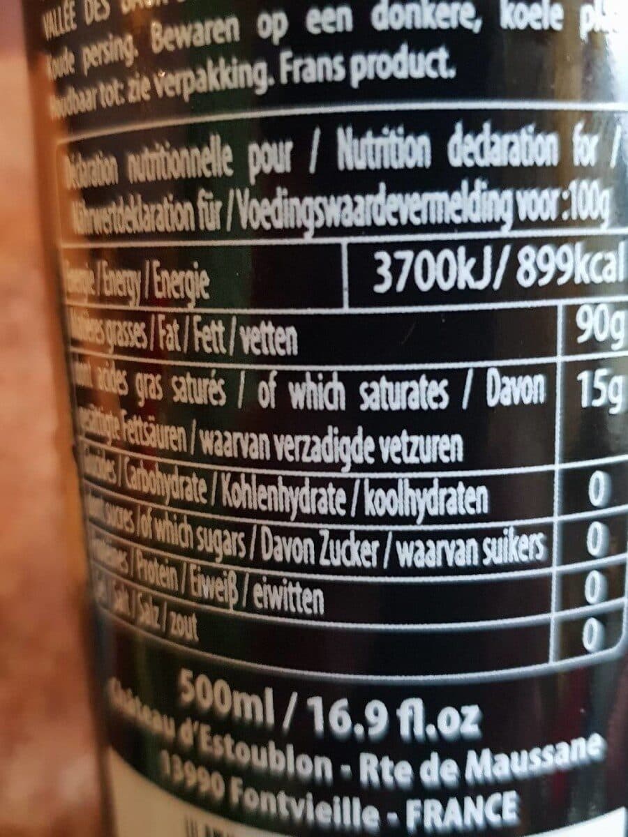 Open Food Facts Huile D'olive De La Vallée Des Baux-de-provence Aop packshot