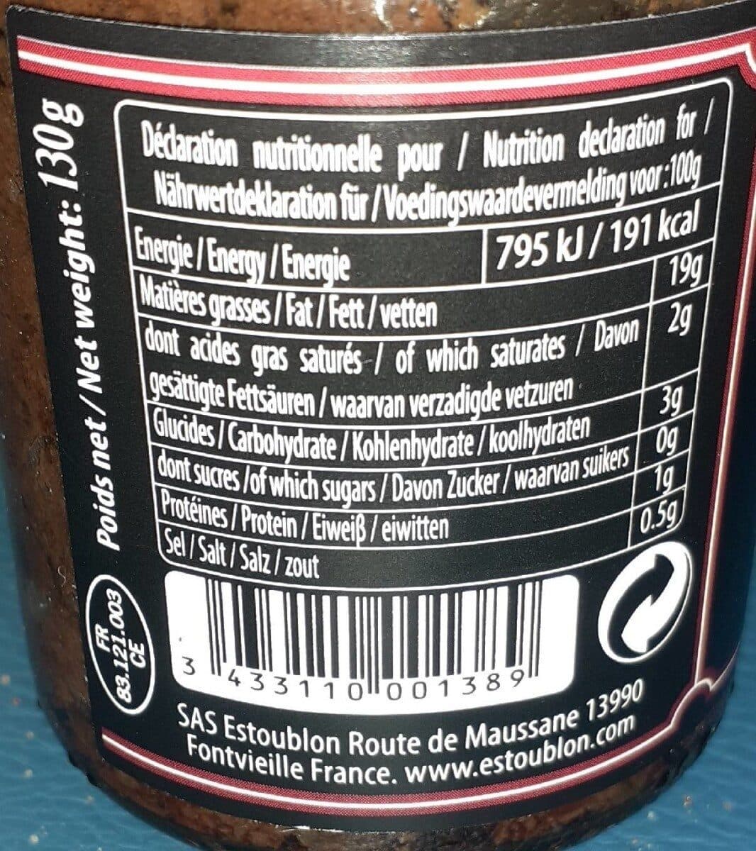 Open Food Facts Tapenade du vigneron packshot