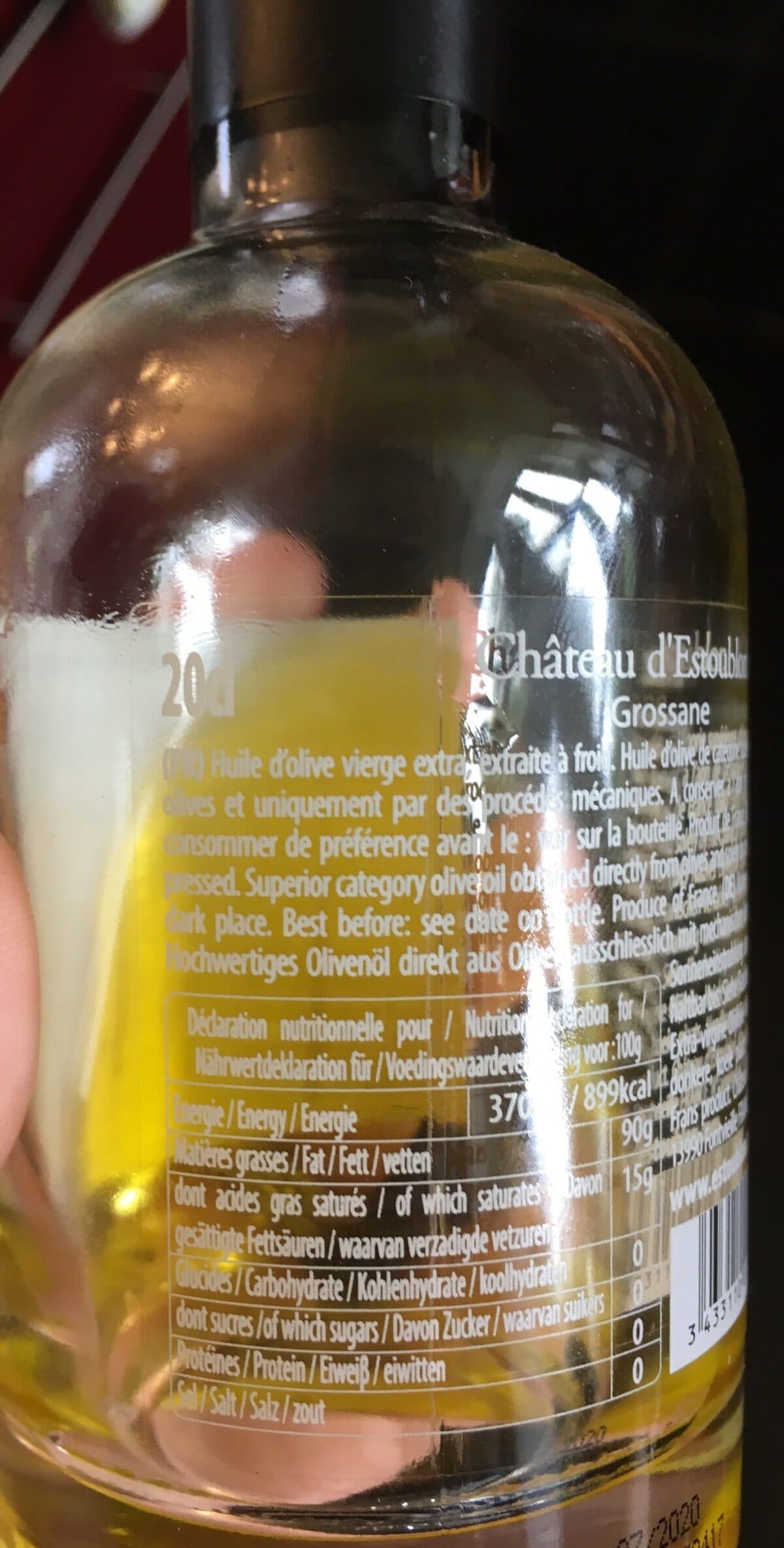 Open Food Facts Huile d'olive Château d'Estoublon packshot