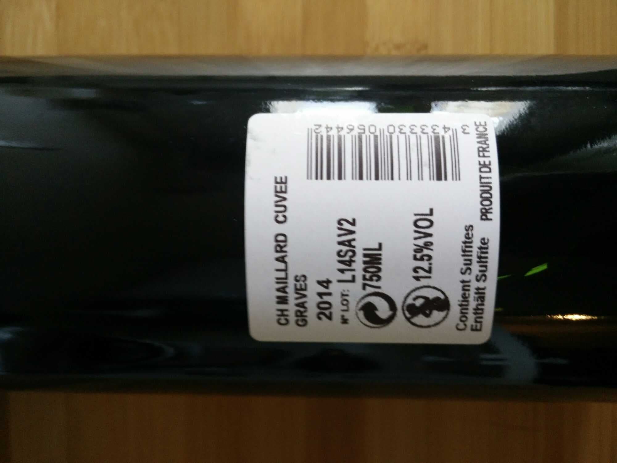 Château Maillard Graves - Cuvée des Ancêtres packshot