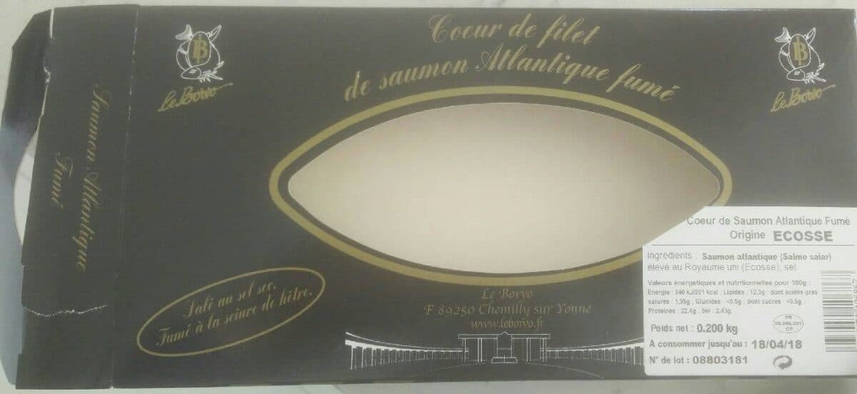 Open Food Facts Coeur de filet de saumon Atlantique fumé packshot