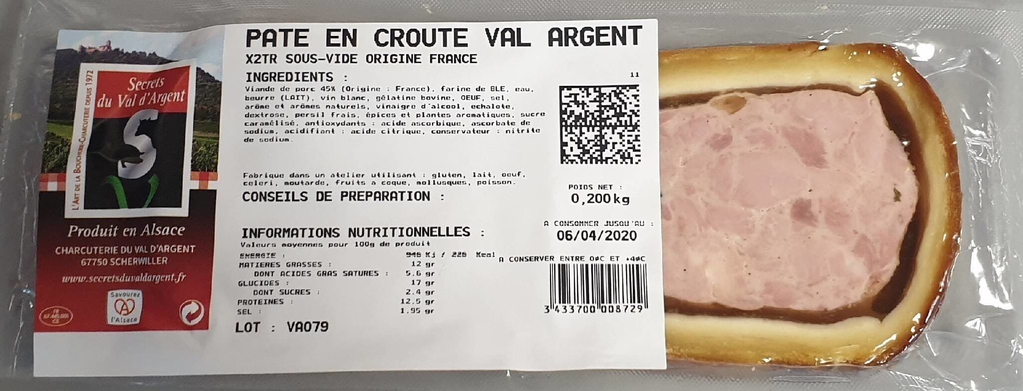 Secrets Du Val D'argent Pâté en croûte du Val d'Argent packshot