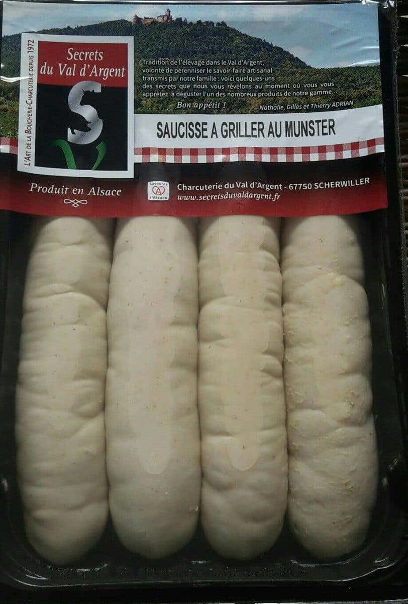 Secrets Du Val D'argent Saucisse à griller au Munster packshot