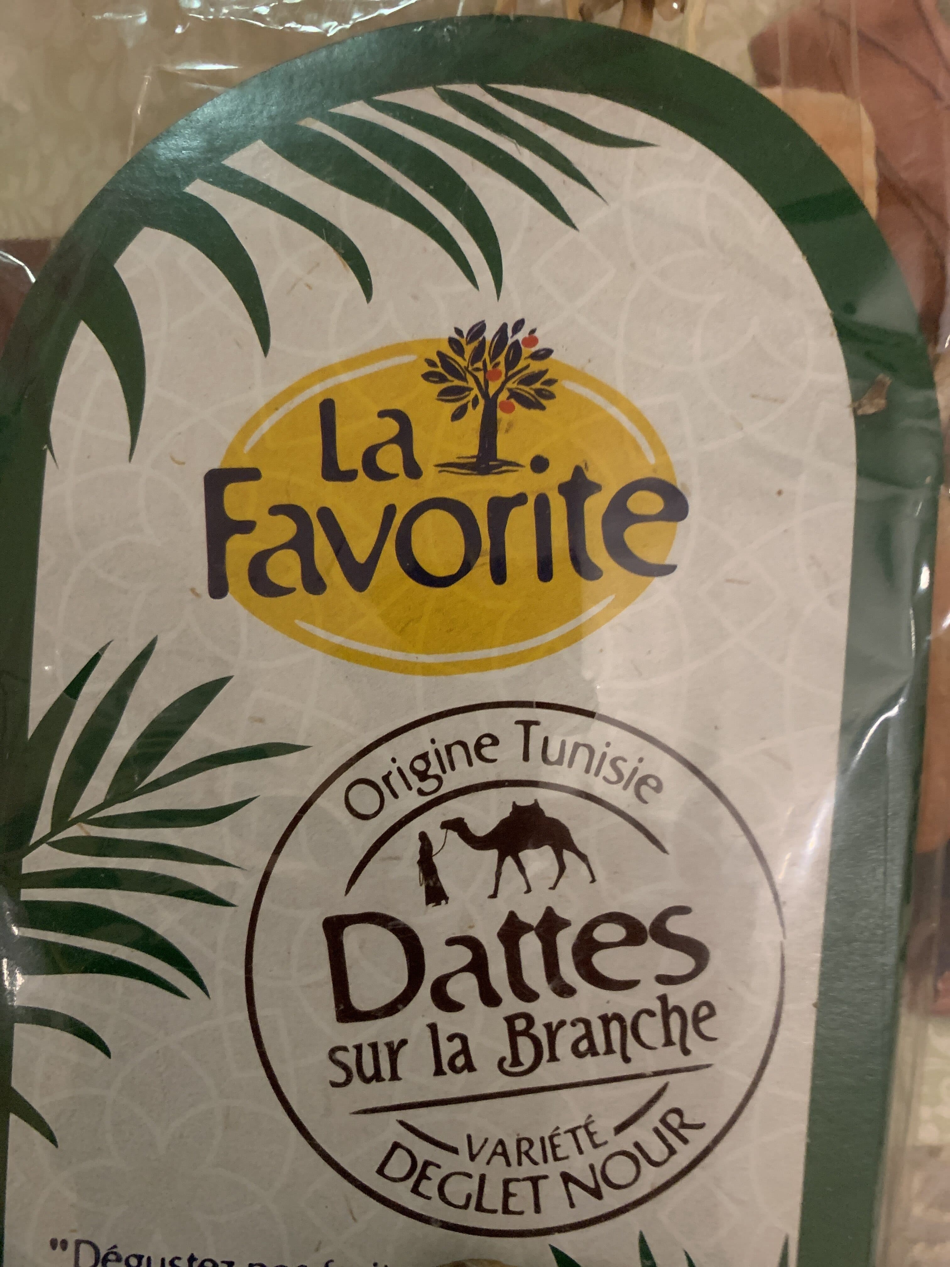 La Favorite Dattes branchees naturelles de Tunisie Deglet Nour packshot