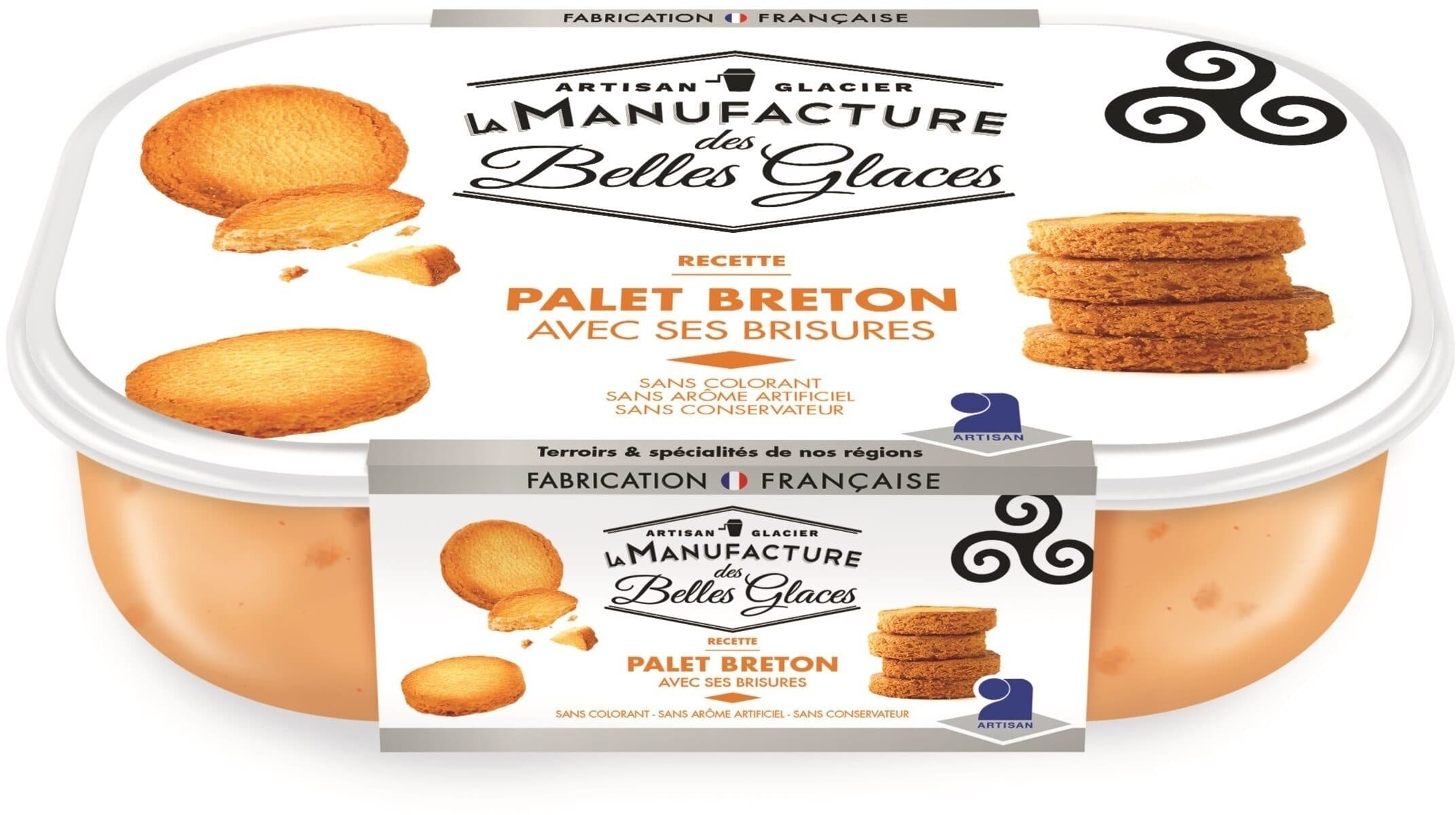 La Manufacture des Belles Glaces Crème glacée au palet breton packshot