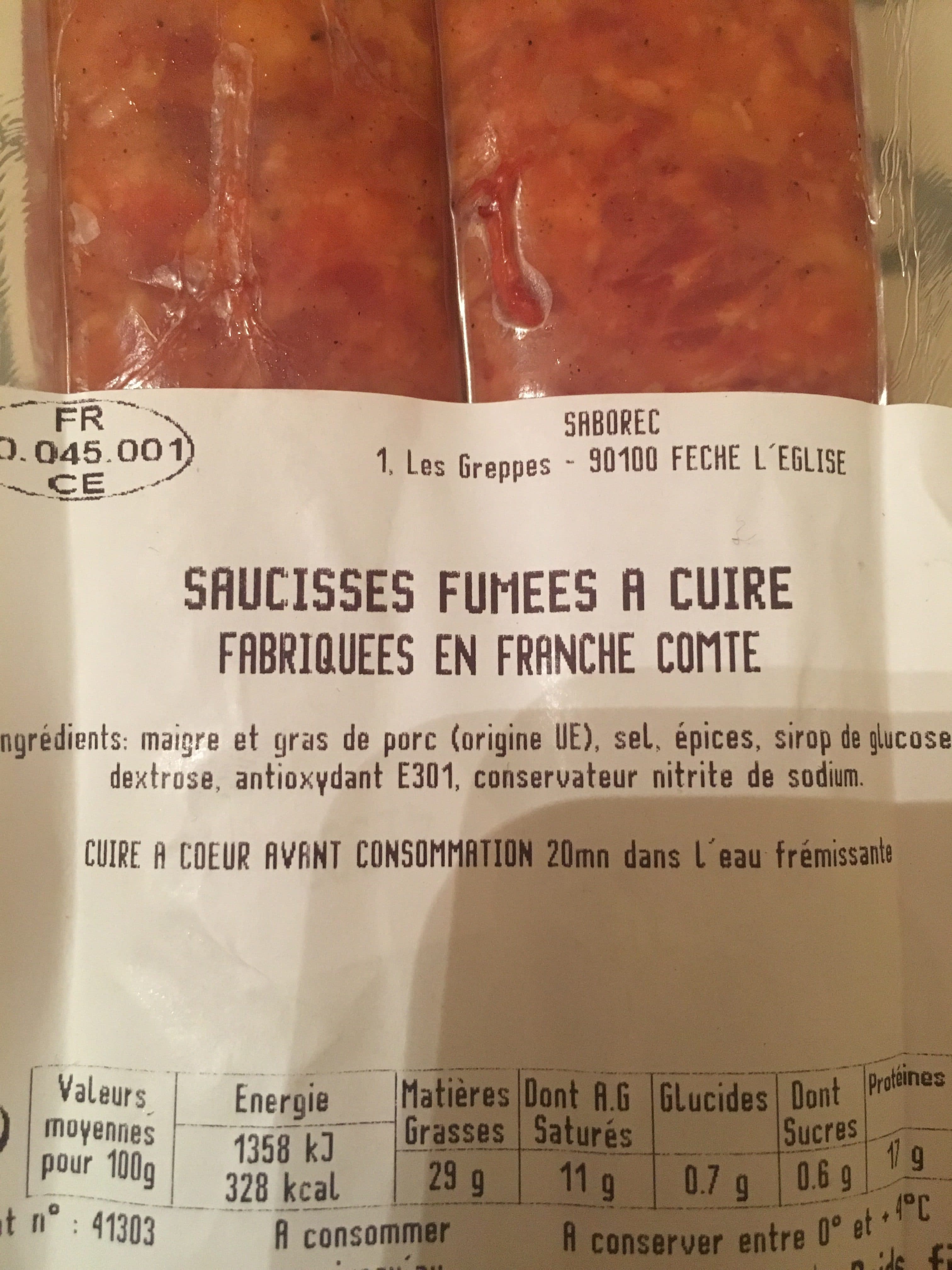Saborette Saucisse fumé packshot