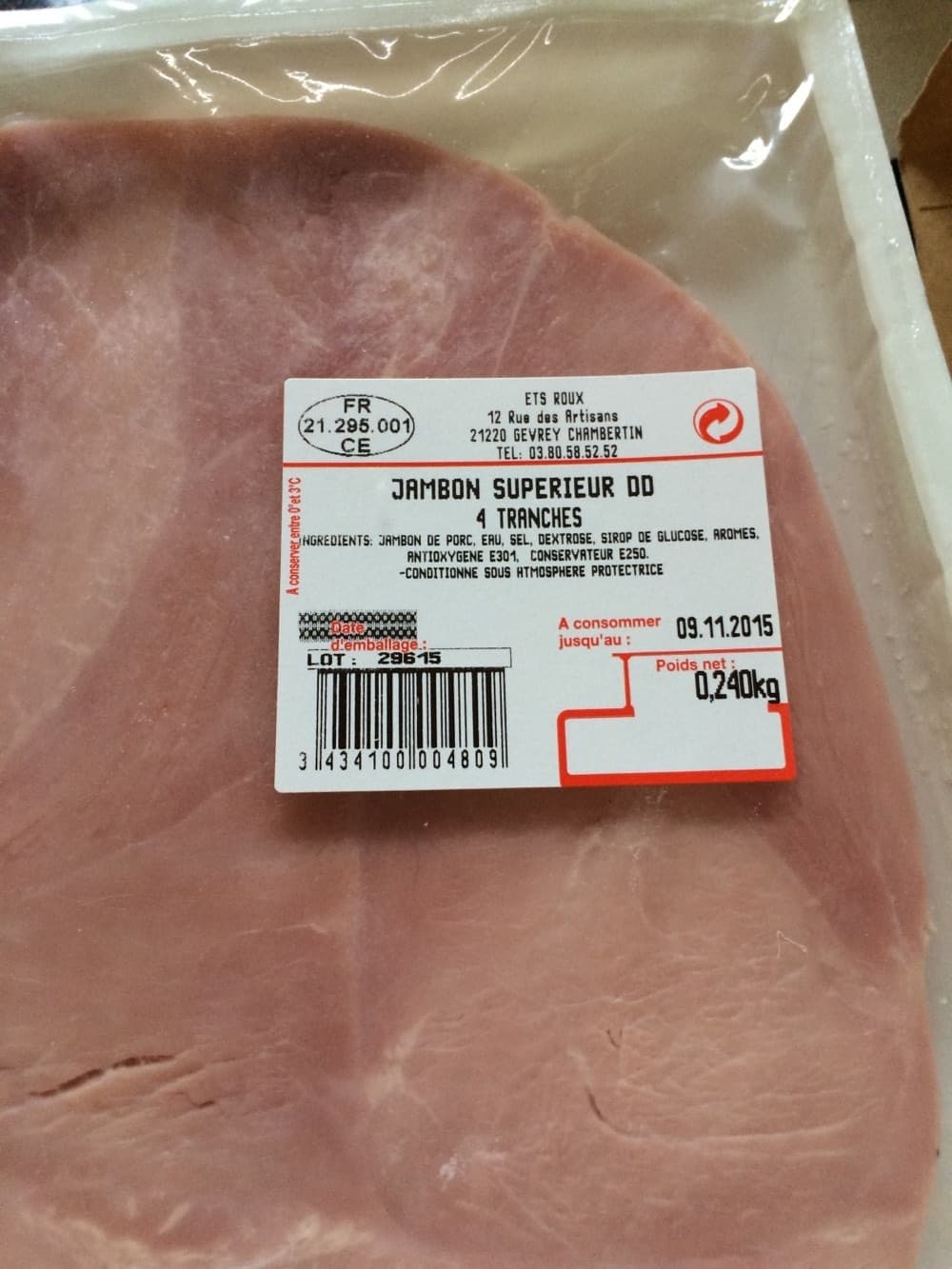 Roux Jambon supérieur packshot