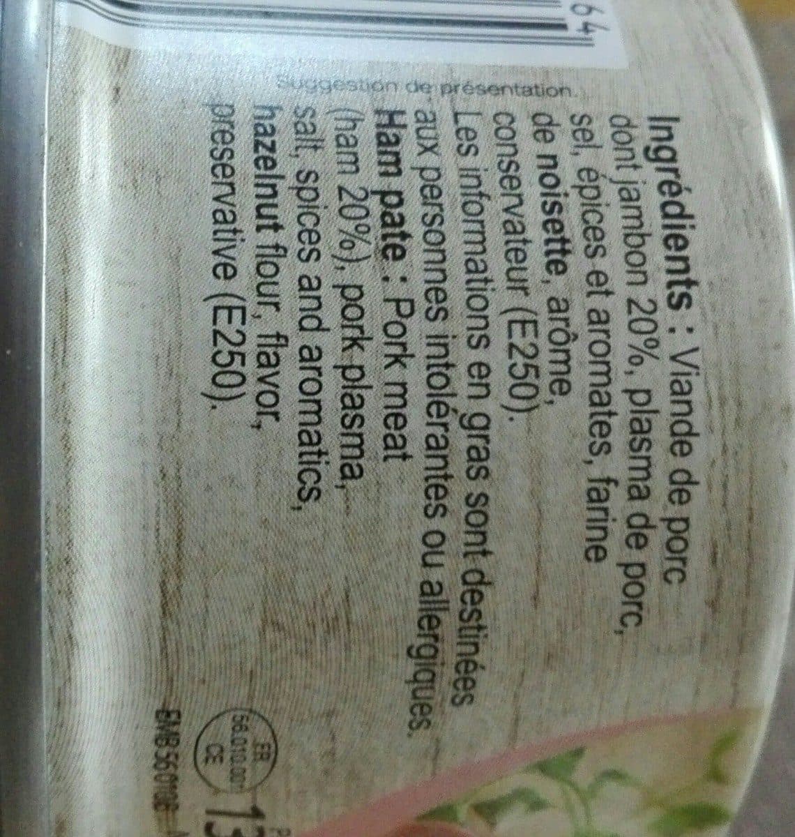 Jean Floc'h Pâte jambon packshot