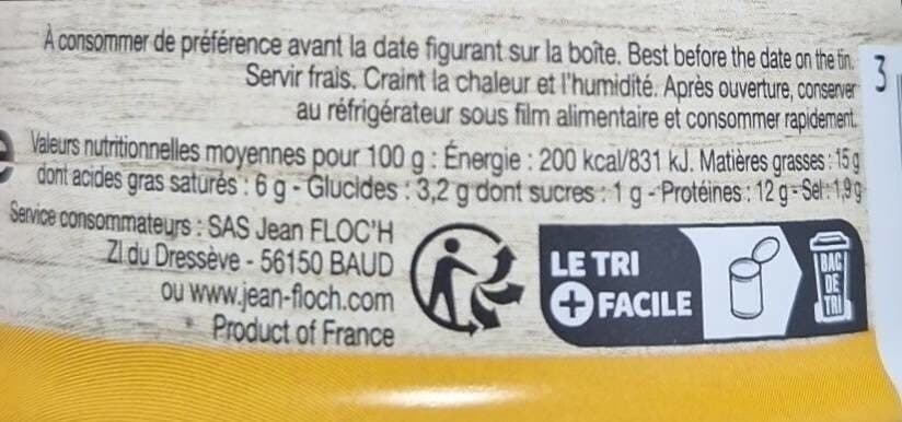 Jean Floc'h Paté de foie de Volaille packshot