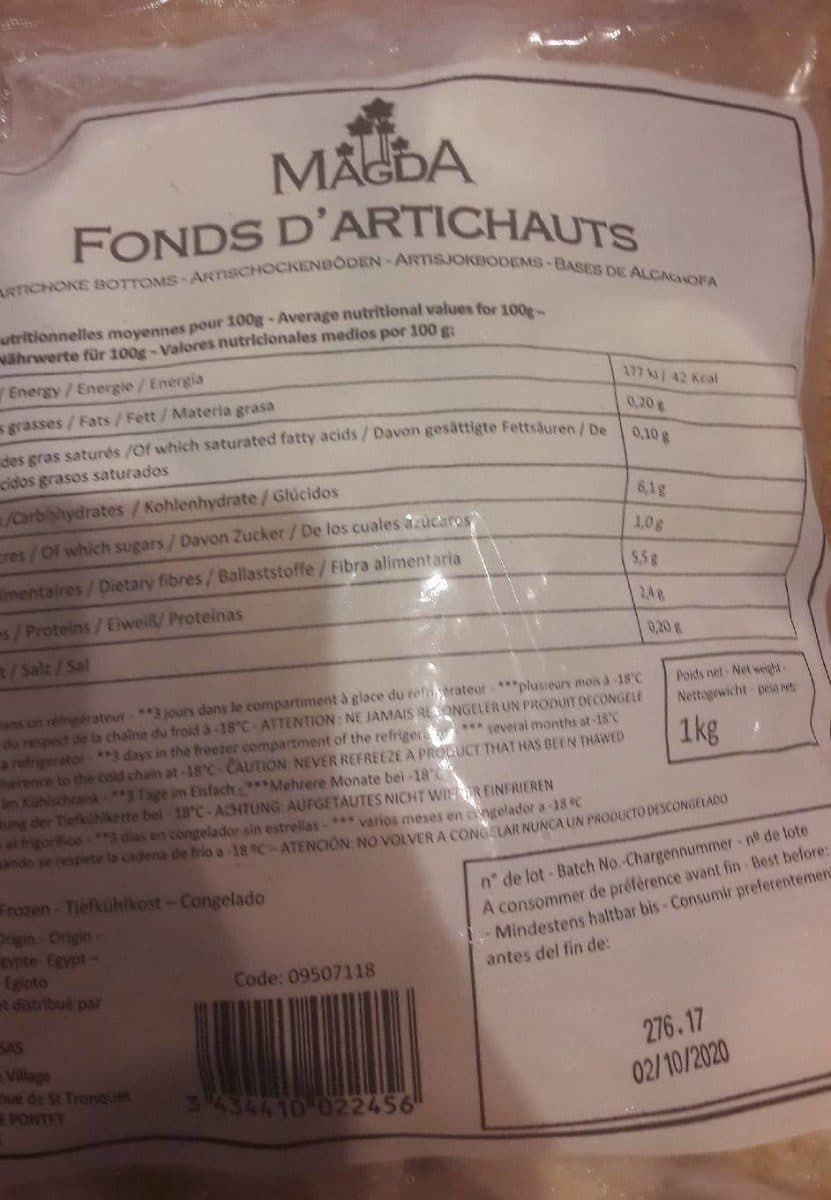 Magda Fonds d'artichauts packshot