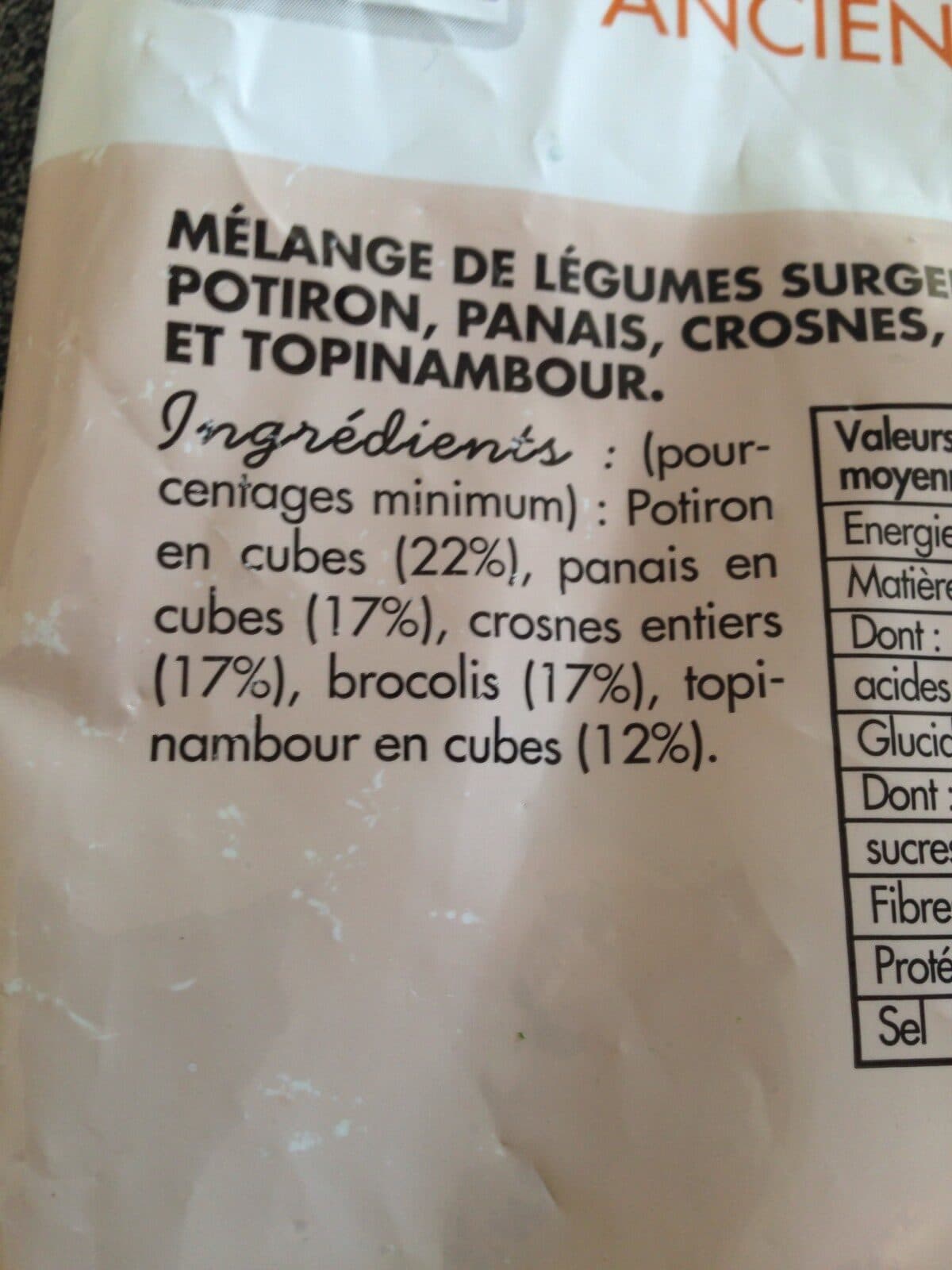Toupargel Poêlée de légumes anciens packshot