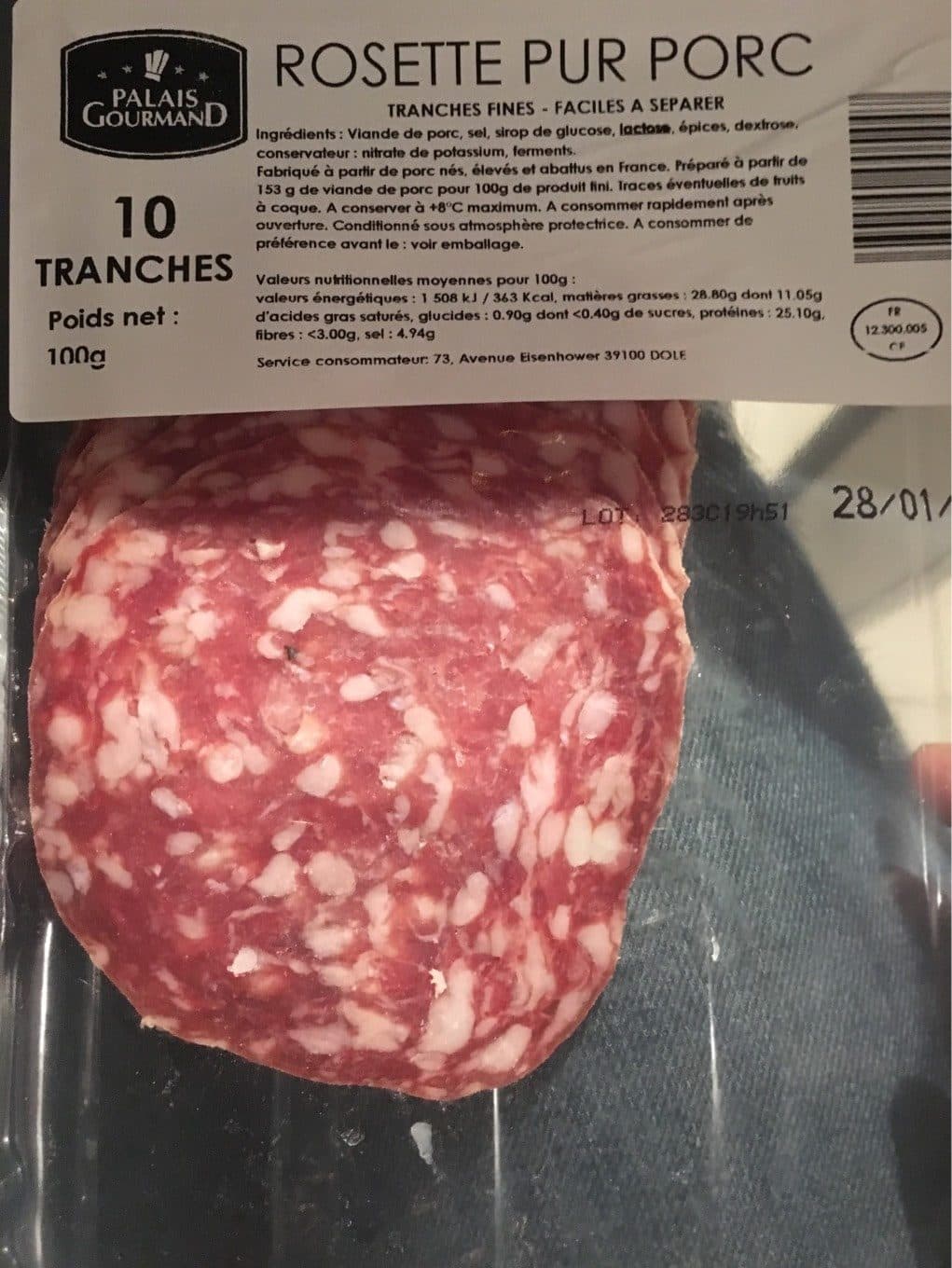Palais Gourmand Rosette pur porc packshot