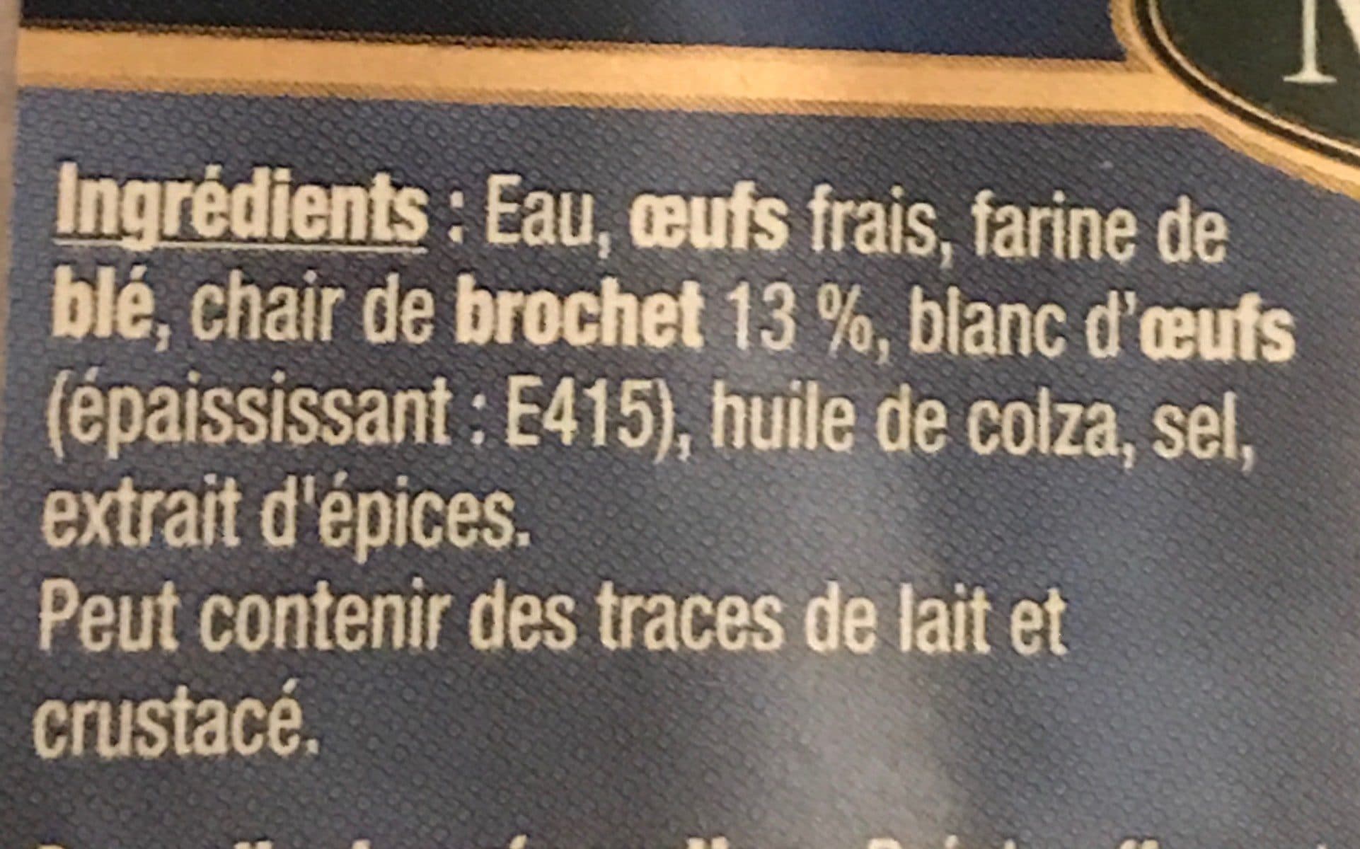 Open Food Facts Quenelles de brochet packshot