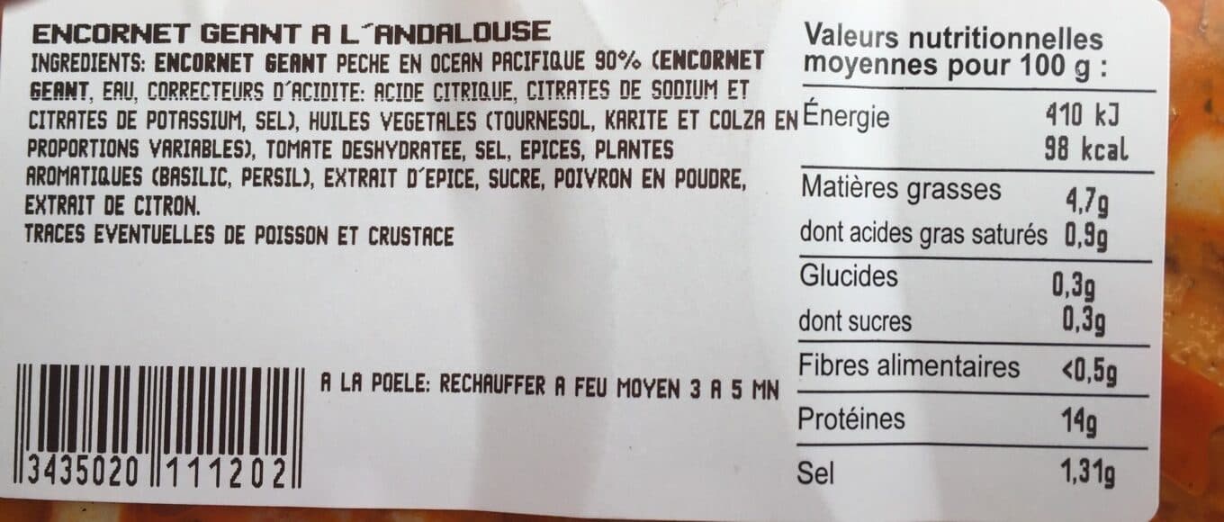 Rolmer Encornet géant à l'andalouse packshot