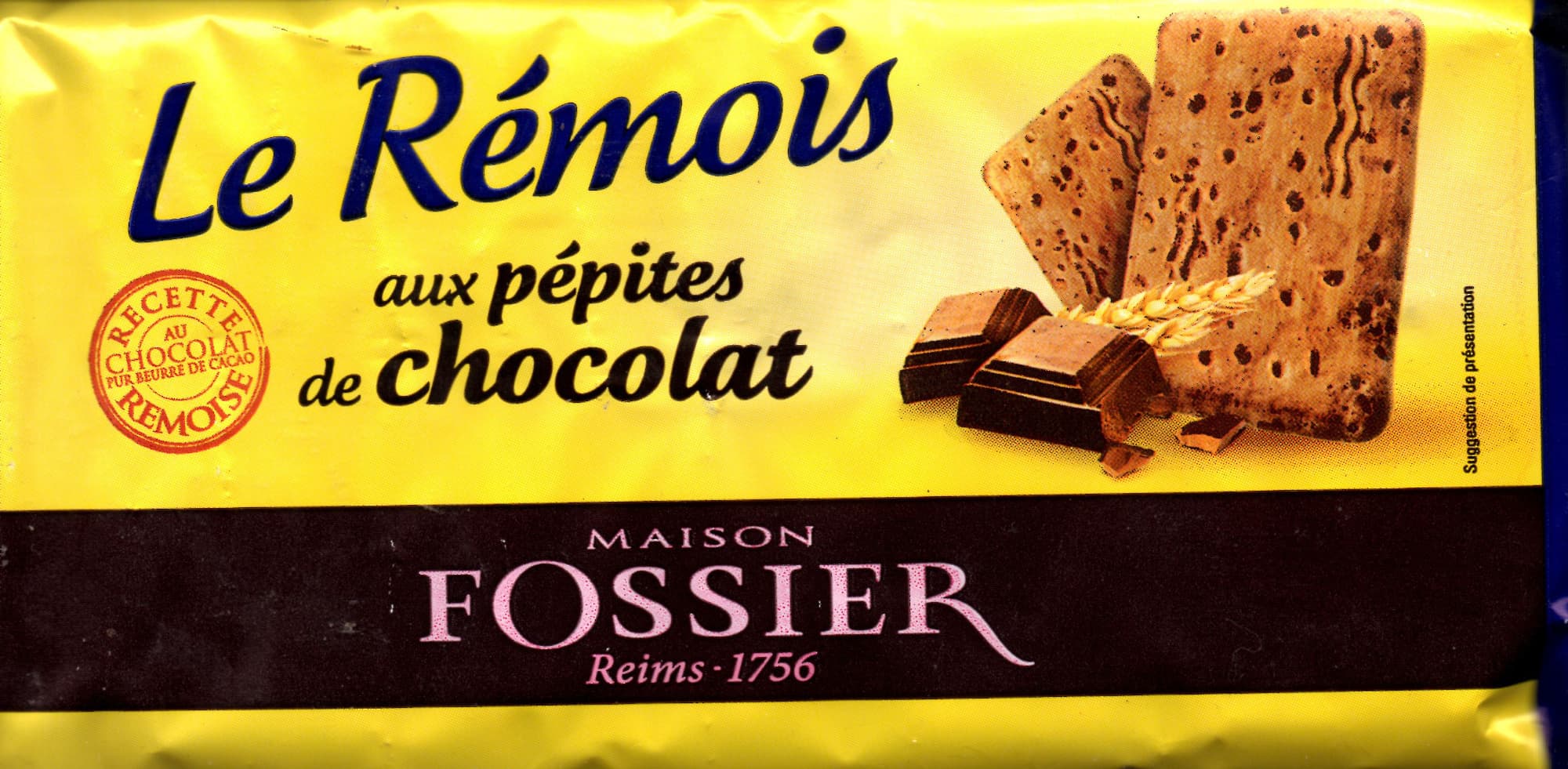 Fossier Le Rémois aux pépites de chocolat packshot