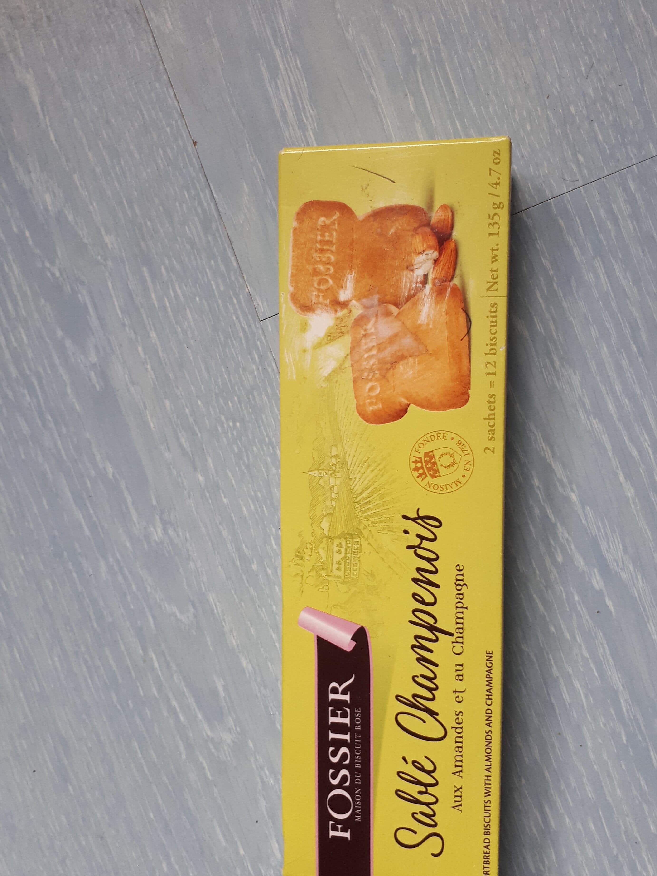 Fossier Sablé champenois aux Amandes et au Champagne packshot