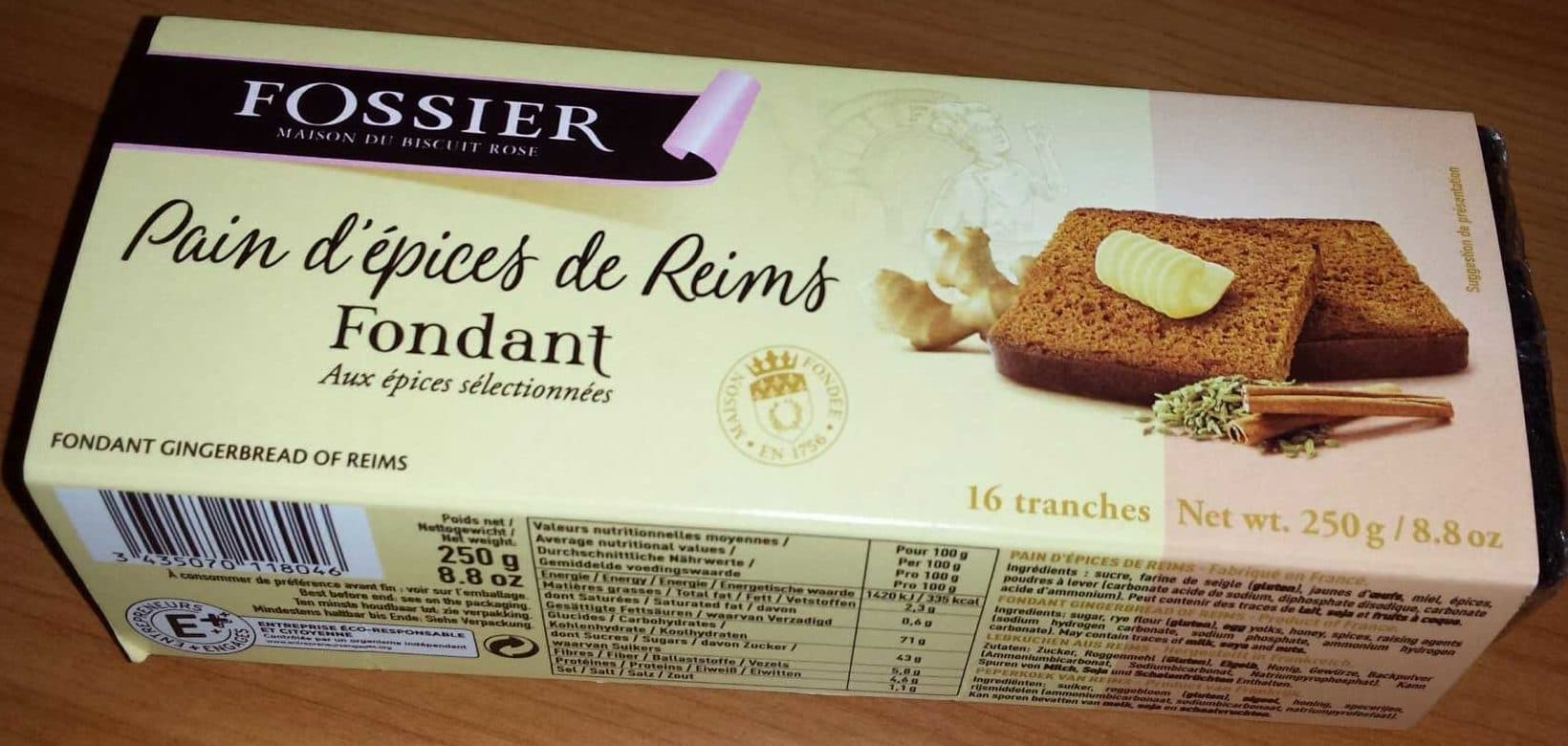 Fossier Pain d'épices de Reims (Fondant) packshot