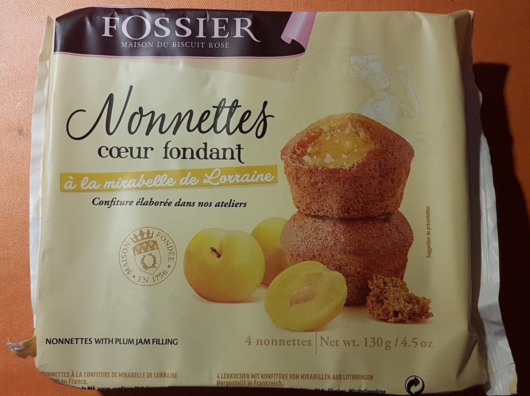 Fossier Nonnettes à la mirabelle packshot