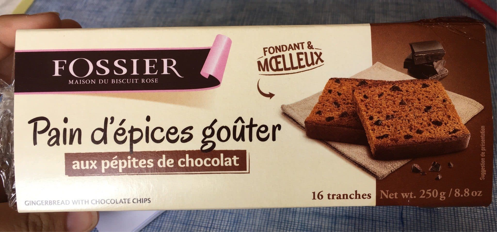 Fossier Pain d'épices goûter aux pépites de chocolat packshot