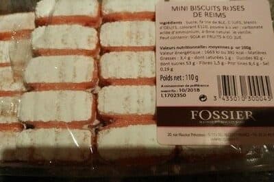 Fossier Mini biscuits Roses de Reims packshot