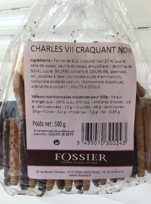 Fossier Charles VII craquant noir packshot