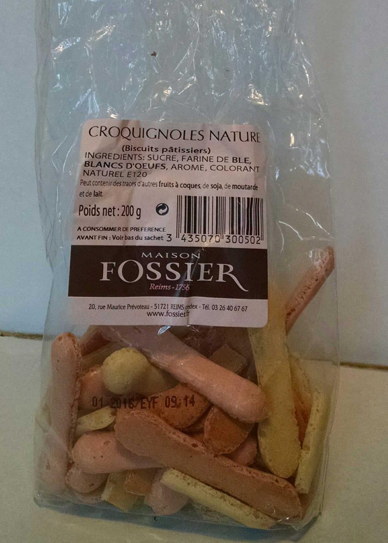 Fossier Croquignoles nature packshot