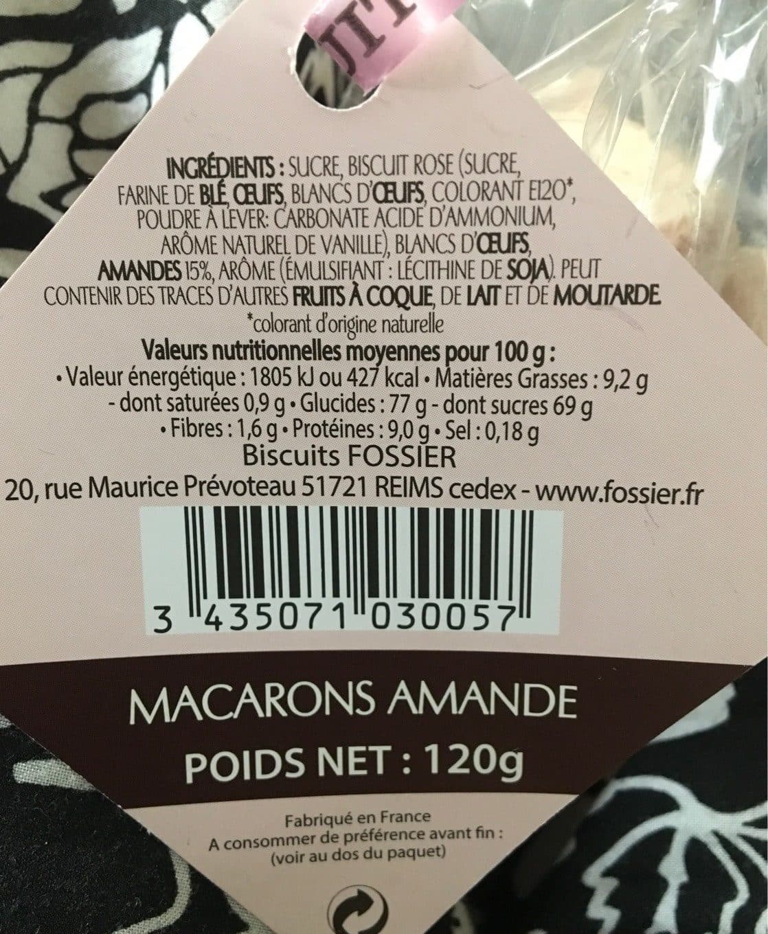 Fossier Macarons amande packshot