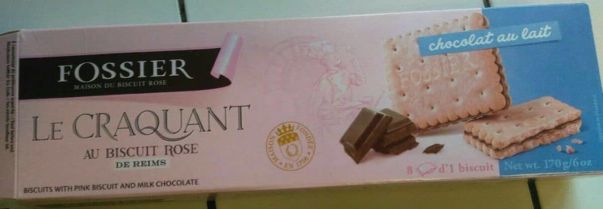 Fossier Le craquant au biscuit rose de Reims chocolat au lait packshot
