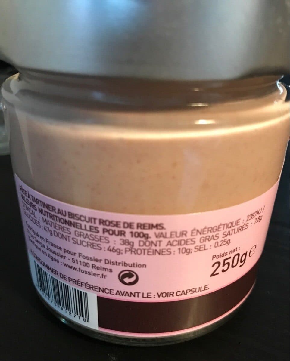 FOSSIER Pâte à tartiner au biscuit rose de Reims packshot