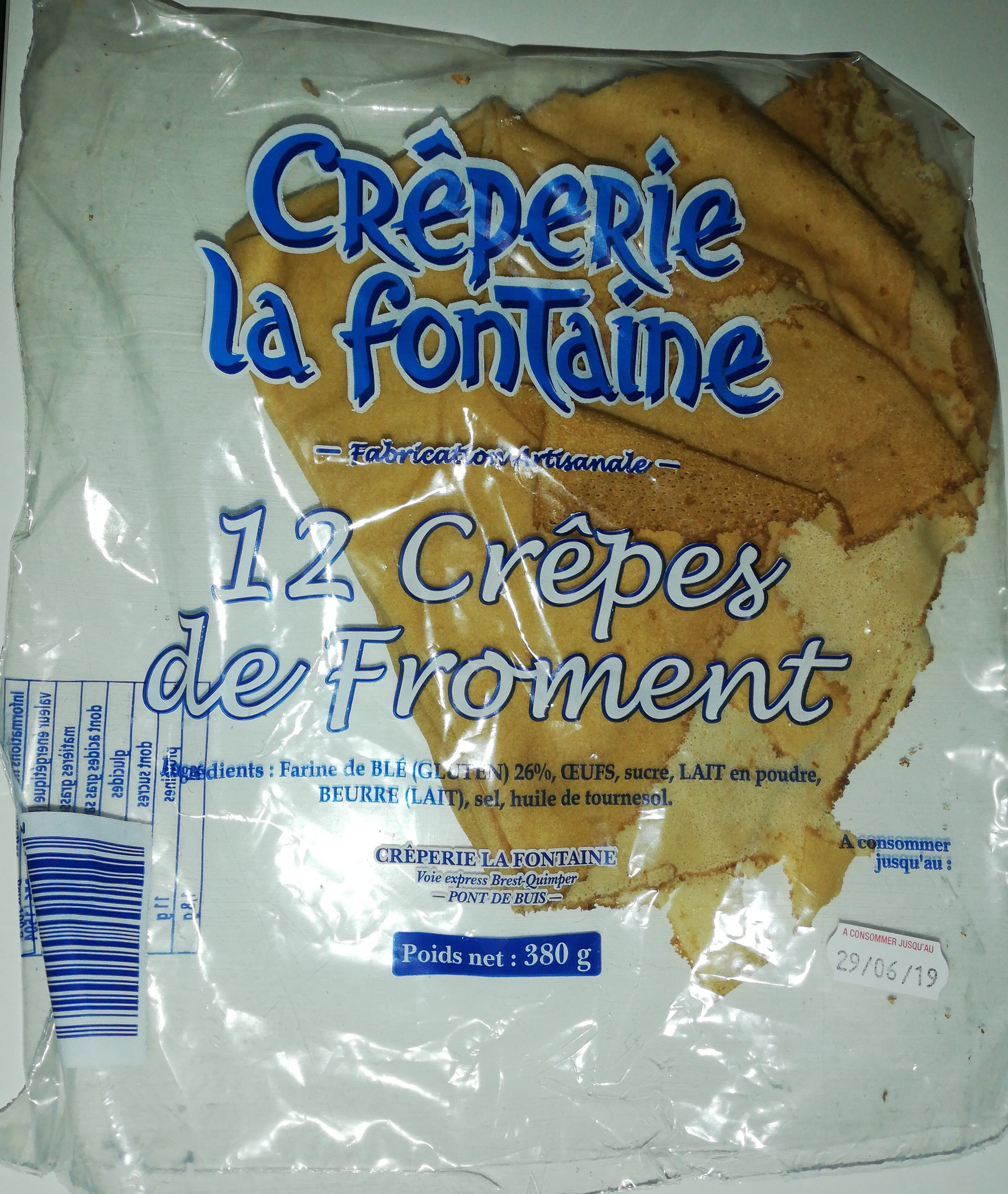 La Fontaine 12 Crepes de froment LA FONTAINE packshot