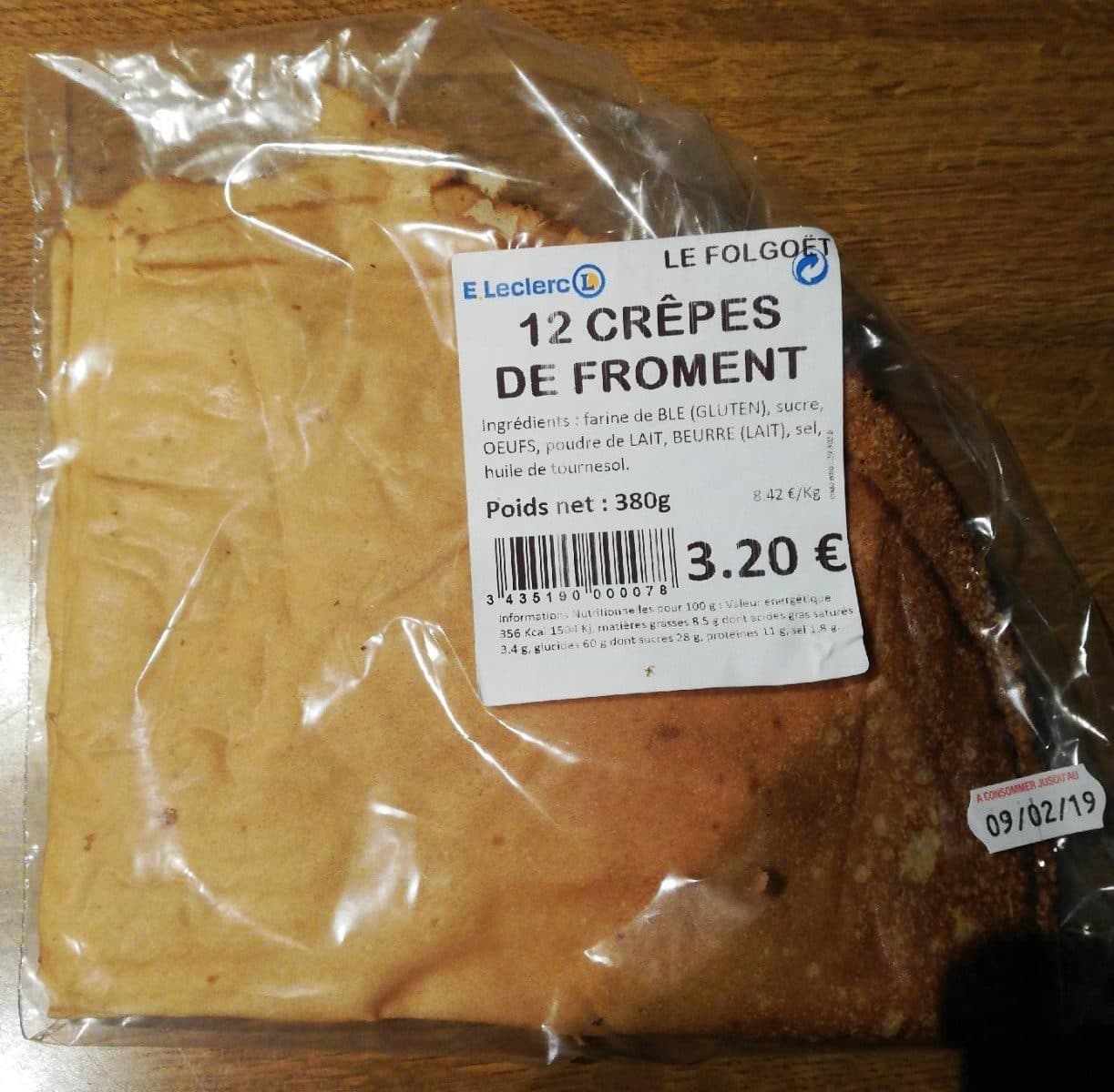 Crêperie La Fontaine 12 crêpes de froment packshot