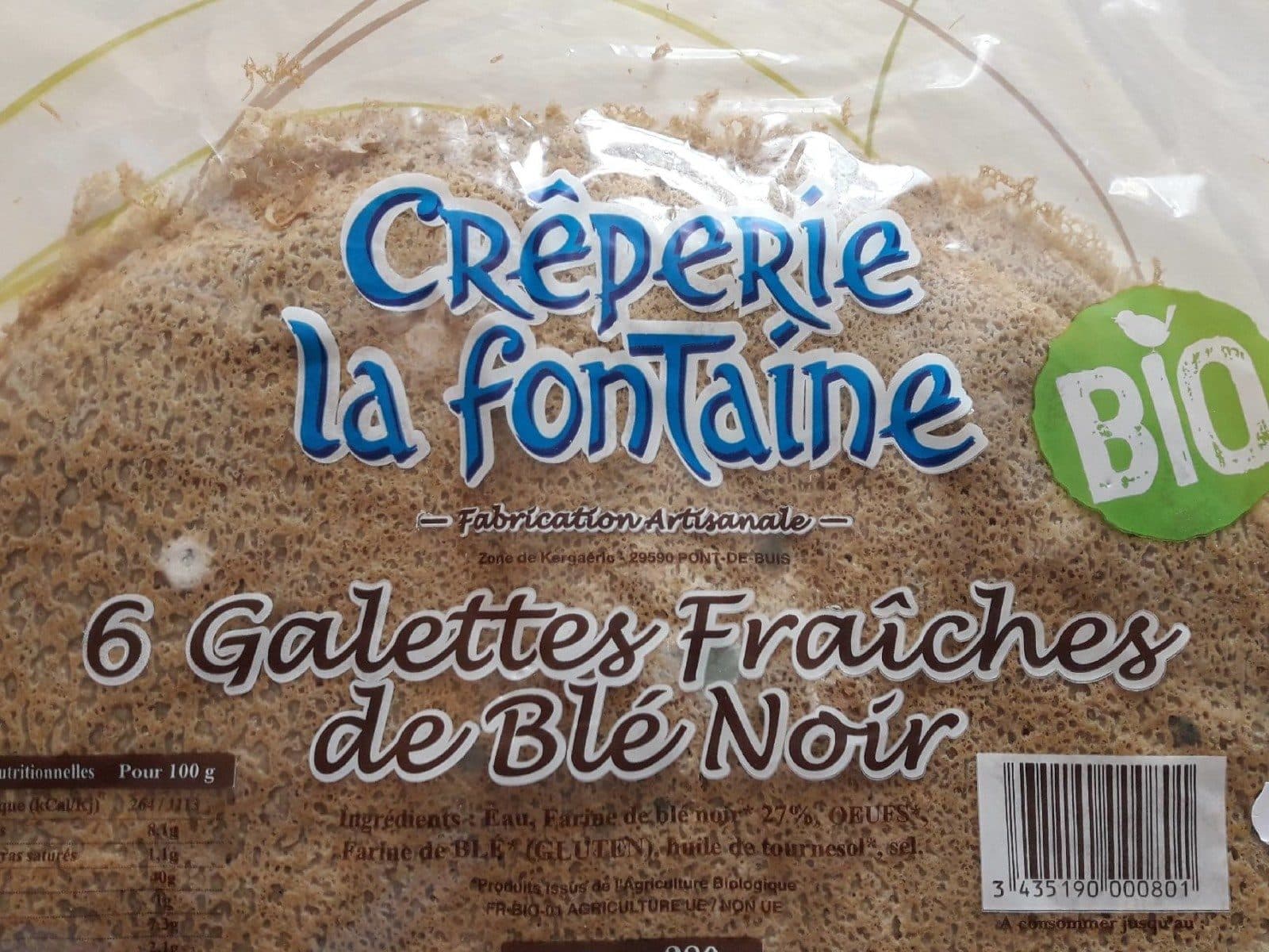 Crêperie La Fontaine 6 Galettes Fraîches de Blé Noir packshot