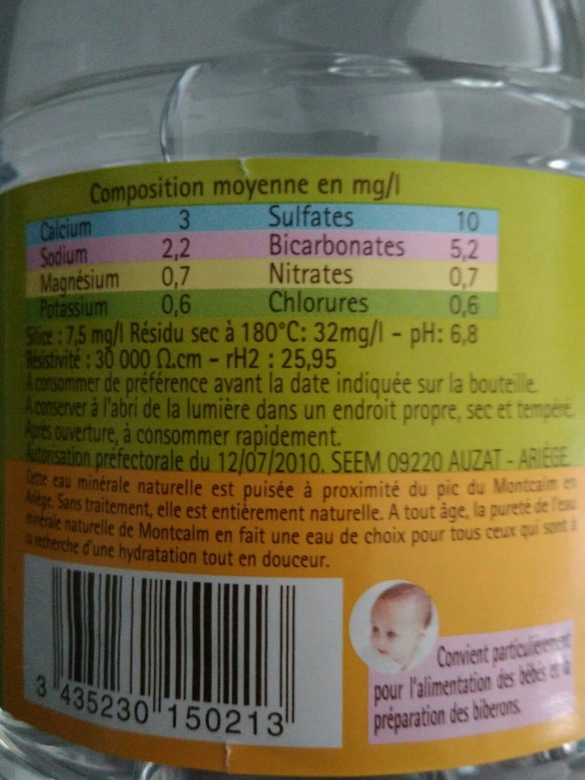 Open Food Facts Eau De Montcalm packshot
