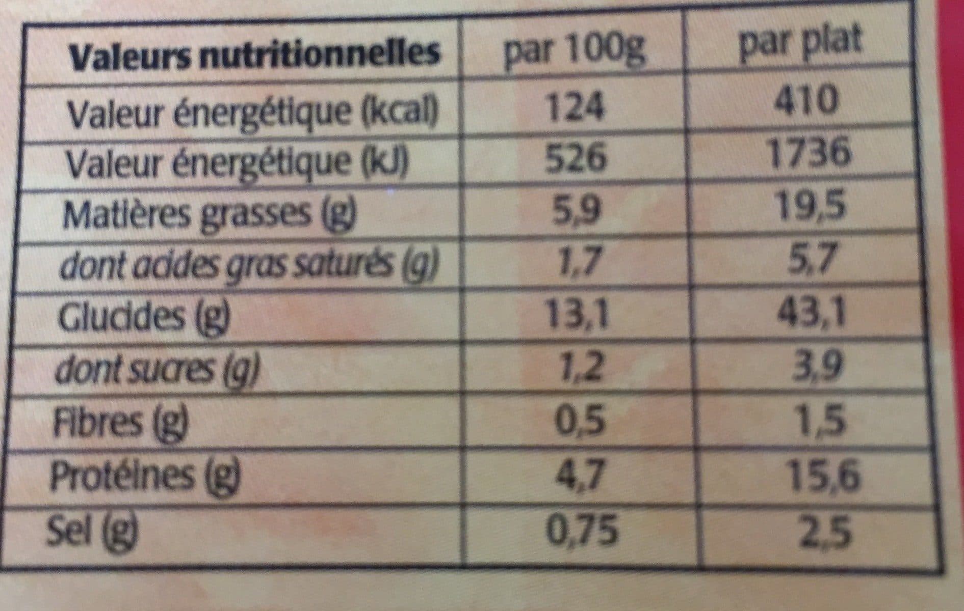 Open Food Facts Lasagne packshot