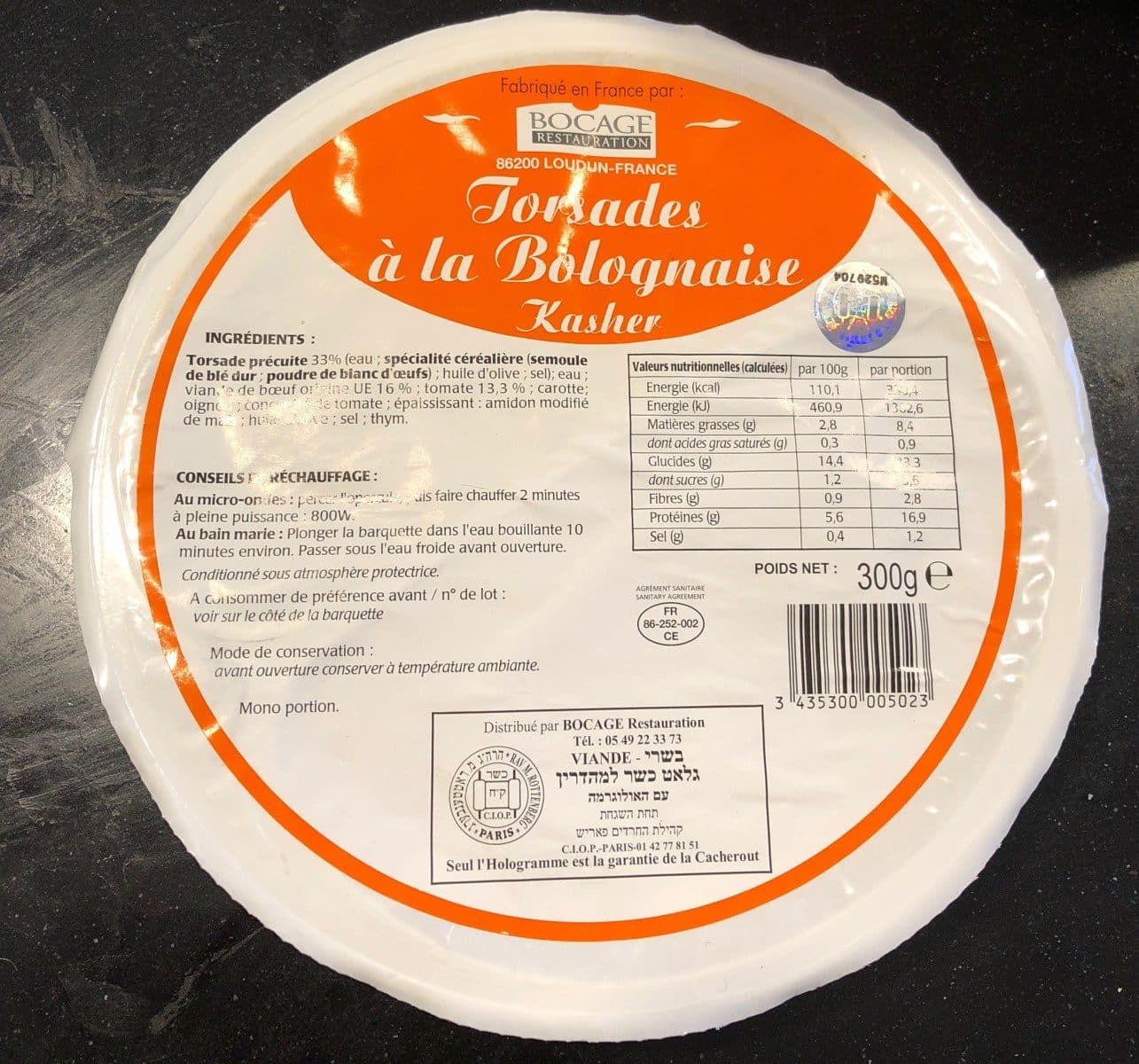Open Food Facts Torsades a la bolognaise packshot
