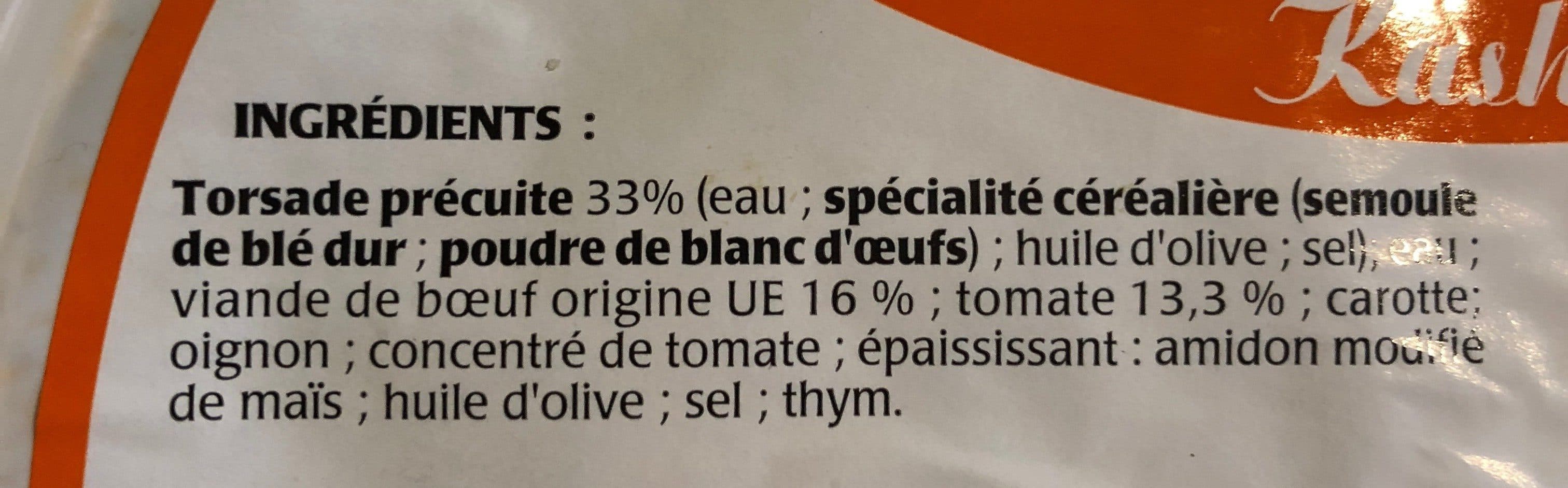 Open Food Facts Torsades a la bolognaise packshot