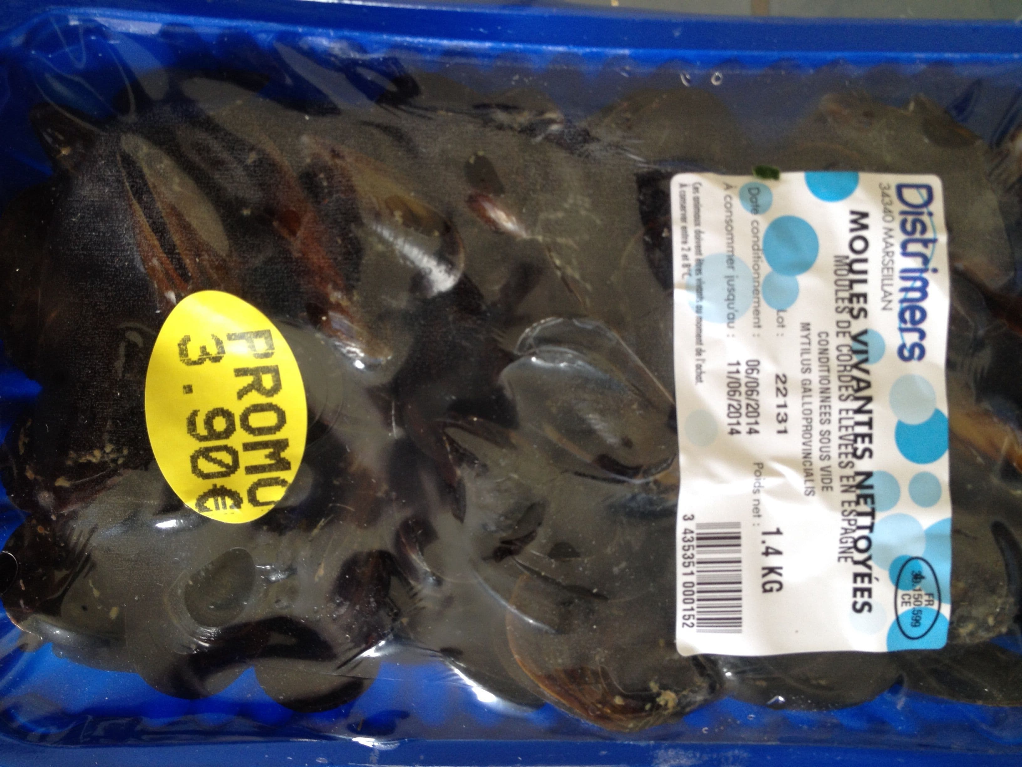 Distrimer Moules vivantes nettoyées packshot