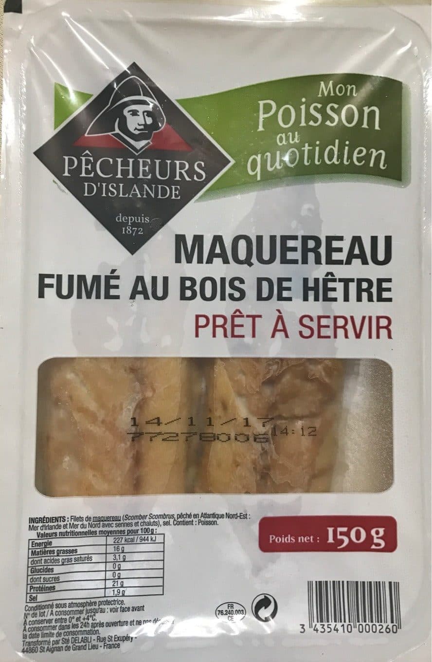 Pecheurs D’islande Maquereau fumé au bois de hêtre packshot