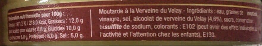 Domaine des Terres Rouges Moutarde verveine du velay packshot